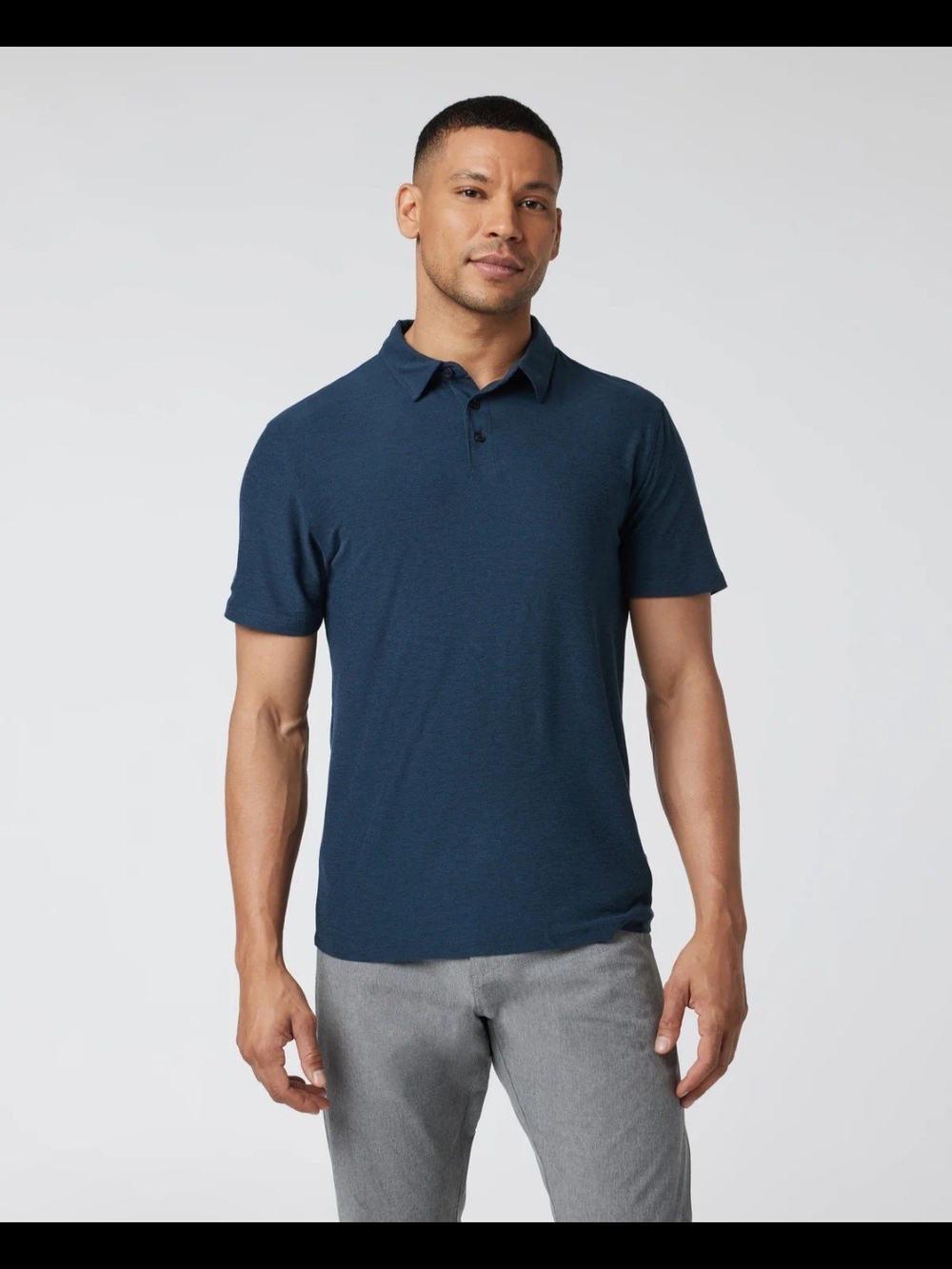 Vuori
Strato Tech Polo Shirt - Men's Small In Heather Navy